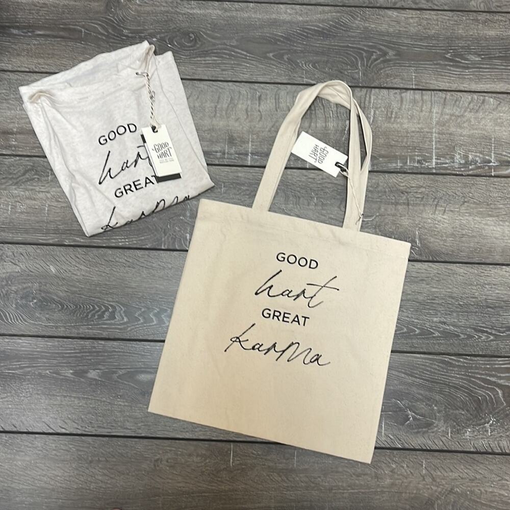 NEW Matilda Jane Good Hart Great Karma T Shirt and Bag Set Women’s Size Small - Picture 4 of 5